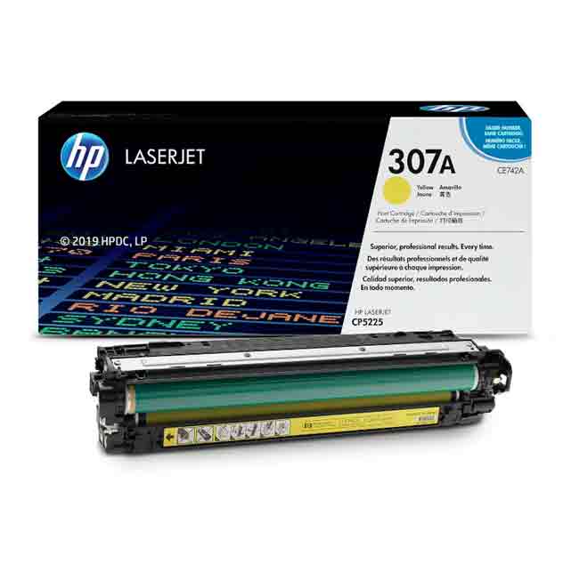 HP 307A Yellow Original LaserJet Toner Cartridge (CE742A)